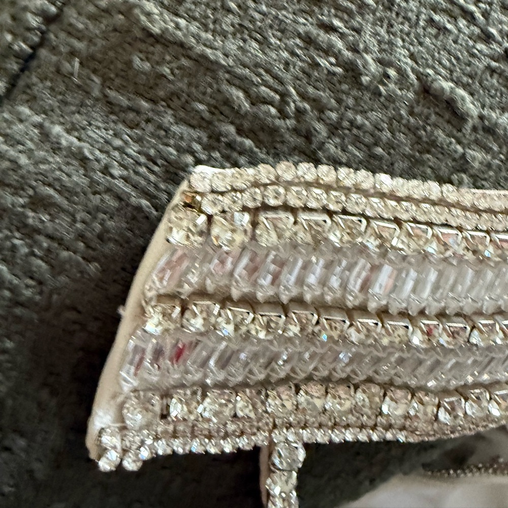Retrofete Ivory Gold Beaded Fringe Halter Mini Dress - Picture 12 of 15